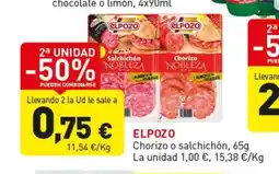 Hiperber ELPOZO Chorizo o salchichón oferta