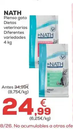 Kiwoko NATH Pienso gato Dietas veterinarias Diferentes variedades oferta
