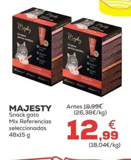 Kiwoko MAJESTY Snack gato Mix Referencias seleccionadas oferta