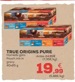 Kiwoko TRUE ORIGINS PURE Húmedo gato Pouch mix in gravy oferta