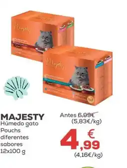 Kiwoko MAJESTY Húmedo gato Pouchs diferentes sabores oferta