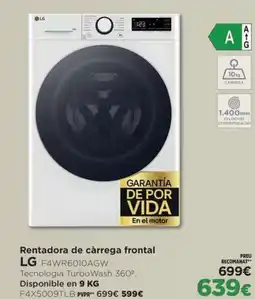 El Corte Inglés LG Rentadora de càrrega frontal oferta