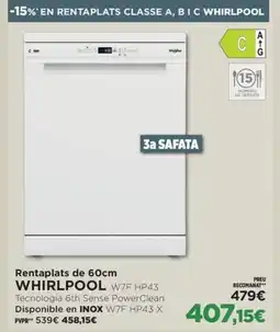 El Corte Inglés WHIRLPOOL Rentaplats oferta