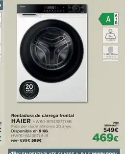 El Corte Inglés HAIER Rentadora de càrrega frontal HW80-BP14357TUIB oferta