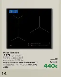 El Corte Inglés AEG Placa inducció TO631VOFFB oferta