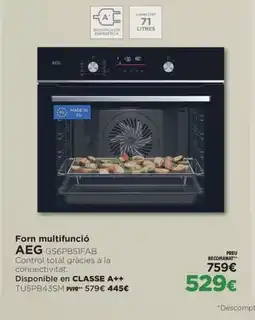 El Corte Inglés AEG Forn multifunció GS6PB51FAB oferta