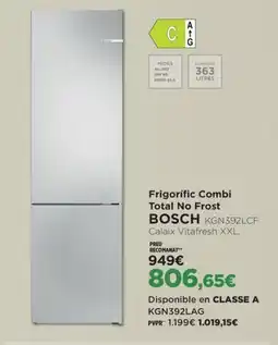 El Corte Inglés BOSCH Frigorífic Combi Total No Frost KGN392LCF oferta