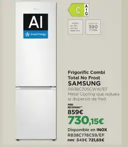 El Corte Inglés SAMSUNG Frigorífic Combi Total No Frost RB38C705CWW/EF oferta