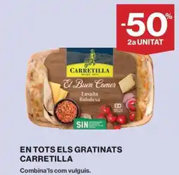 Hipercor CARRETILLA En tots els gratinats oferta