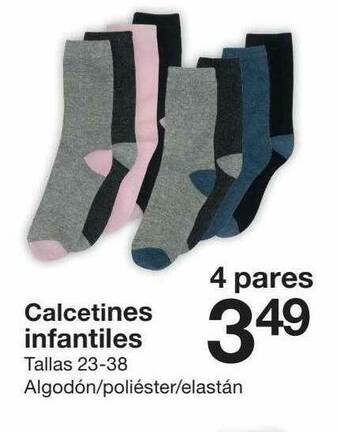 Zeeman 4 Pares Calcetines Infantiles oferta