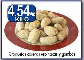 Congelados Copos Croquetas Caseras Espinacas Y Gambas oferta