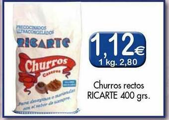 Congelados Copos Churros Rectos Ricarte oferta