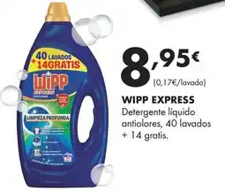 Supermercados Lupa Wipp - detergente líquido antiolores, 40 lavados oferta