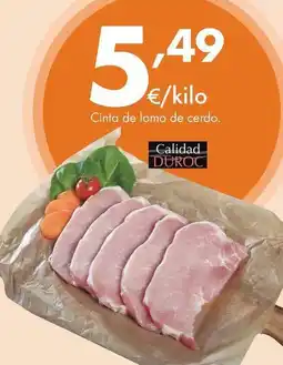 Supermercados Lupa Duroc - cinta de lomo de cerdo oferta