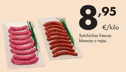 Supermercados Lupa Salchichas frescas blancas o rojas oferta