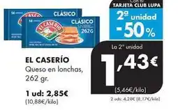Supermercados Lupa El caserío - queso en lonchas oferta
