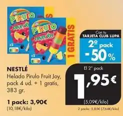 Supermercados Lupa Nestlé - helado pirulo fruit joy oferta