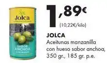Supermercados Lupa Jolca - aceitunas manzanilla con hueso sabor anchoa oferta