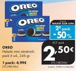 Supermercados Lupa Oreo - helado mini sandwich oferta