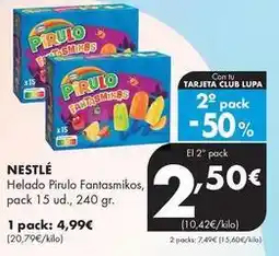 Supermercados Lupa Nestlé - helado pirulo fantasmikos oferta