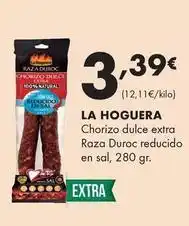 Supermercados Lupa La hoguera - chorizo dulce extra raza duroc reducido en sal oferta
