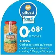 Supermercados Lupa Alteza - garbanzos cocidos, lentejas cocidas o alubias blancas cocidas oferta