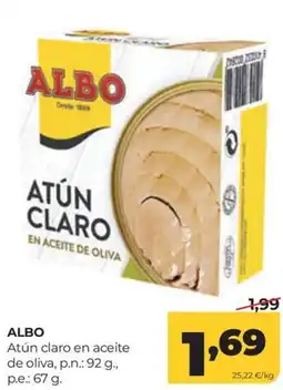 Alimerka Albo atún claro en aceite de oliva oferta