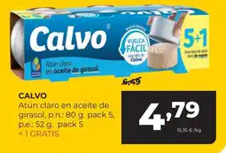 Alimerka Calvo atún claro en aceite de girasol oferta