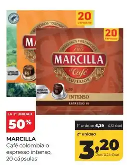 Alimerka Marcilla café colombia o espresso intenso oferta