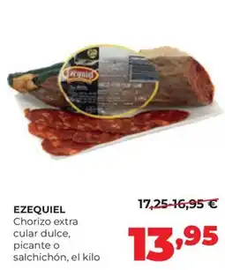 Alimerka Ezequiel chorizo extra dulce, picante o salchichón oferta