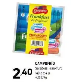 Coviran Campofrío - salsitxes frankfurt oferta