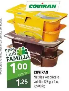 Coviran Coviran - natilles xocolata o vainilla oferta