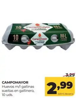 Alimerka Campomayor huevos m/l gallinas sueltas en gallinero oferta
