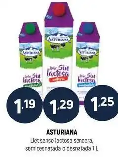 Coviran La asturiana - llet sense lactosa sencera, semidesnatada o desnatada oferta