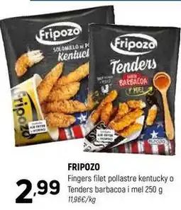 Coviran Fripozo - fingers filet pollastre kentucky o tenders barbacoa i mel oferta