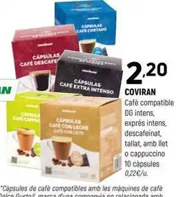 Coviran Coviran - cafe compatible intens, expres intens, descafeinat, tallat, amb llet o cappuccino oferta