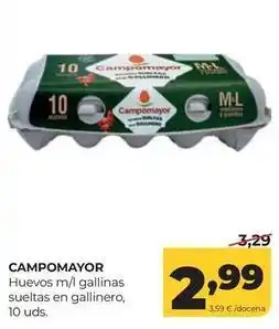 Alimerka Campomayor - huevos m/ gallinas sueltas en gallinero oferta