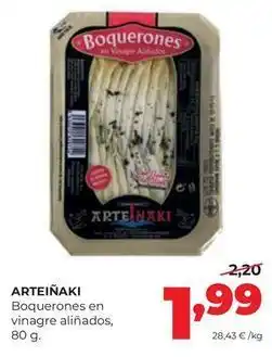 Alimerka Arteiñaki - boquerones en vinagre alinados oferta