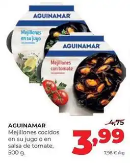 Alimerka Aguinamar - mejillones cocidos en su jugo o en salsa de tomate oferta