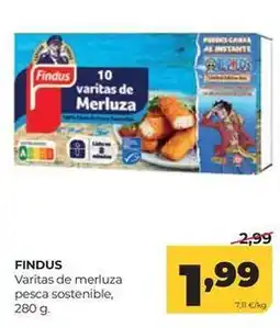 Alimerka Findus - varitas de merluza pesca sostenible oferta