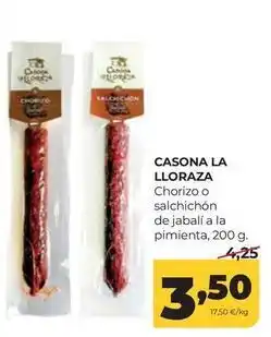 Alimerka Chorizo o salchichon de jabali a la pimienta oferta