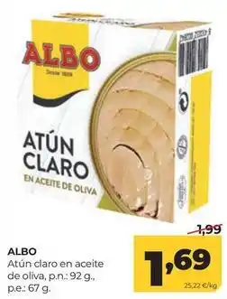 Alimerka Albo - atun claro en aceite de oliva oferta