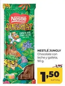 Alimerka Nestlé - jungly chocolate con leche y galleta oferta