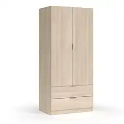 BricoCentro Armario 2 puertas + 2 cajónes roble 180x81x52cm oferta