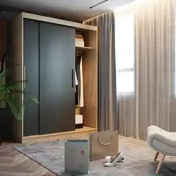 BricoCentro Armario sara corredero cambrian/antracita 216x160x56cm oferta