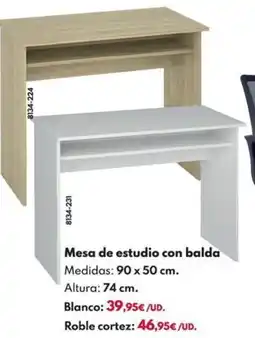 BricoCentro Mesa de estudio con balda oferta