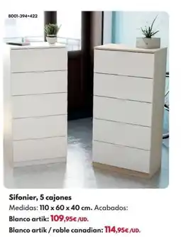 BricoCentro Sinfonier 5 cajónes oferta