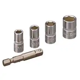 BricoCentro Adaptador para atornillador +4 llaves de vaso oferta