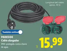 Lidl Parkside cable alargador oferta