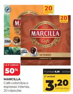 Alimerka Marcilla café colombia o espresso intenso oferta